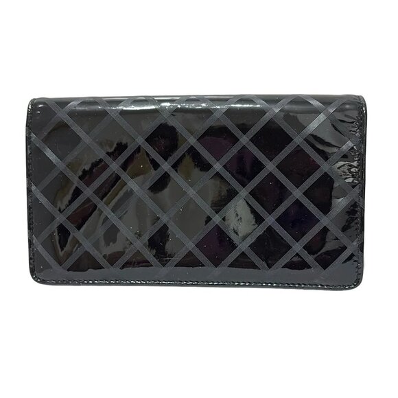 CHANEL - Black Patent Leather Long Wallet - Picture 2 of 5